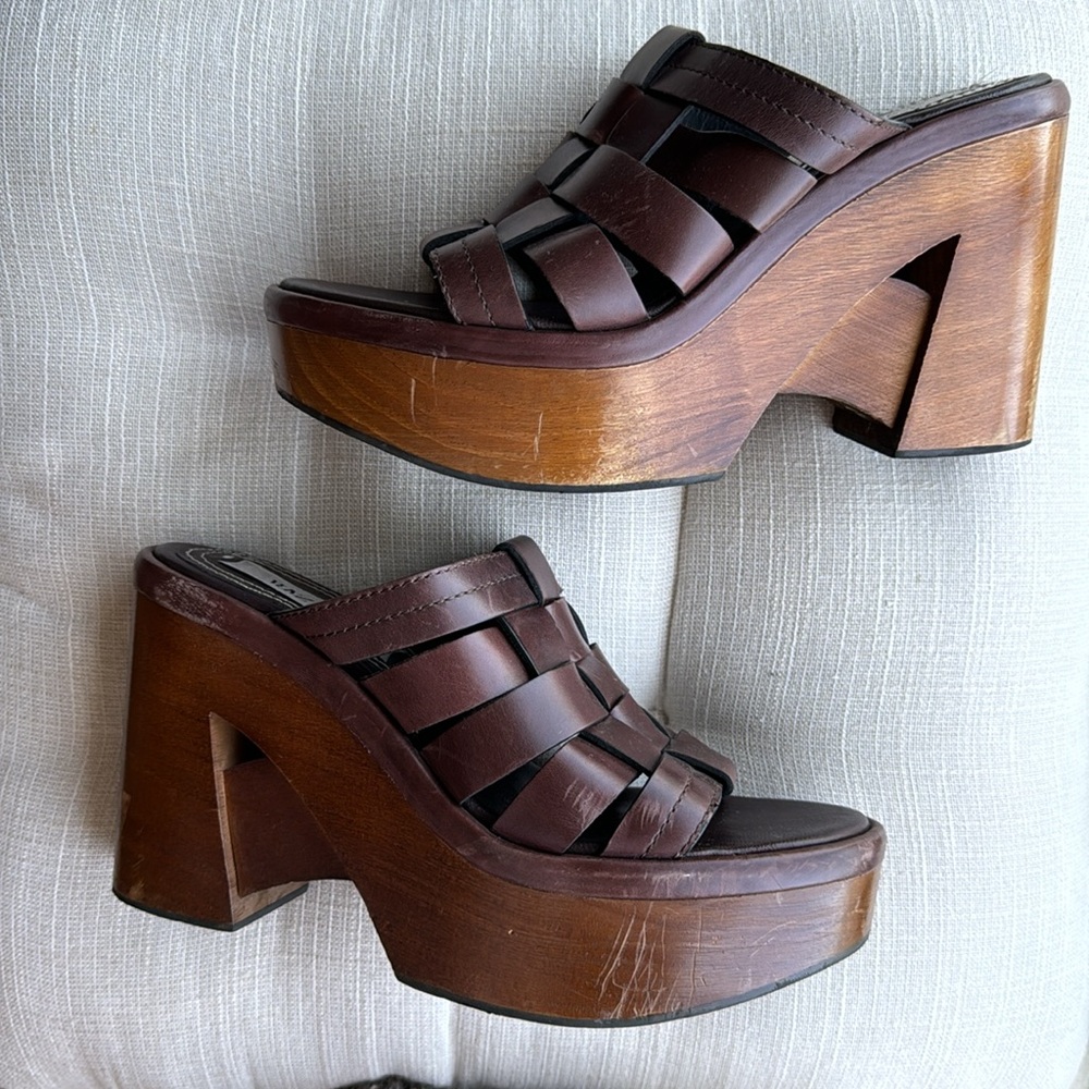 Zara Wooden Wedges - Picture 6 of 7